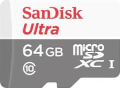SanDisk SanDisk Ultra 64GB microSDXC / CL10 UHS-I / Rychlost až 100MB/s / vč. adaptéru