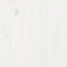 Greatstore Pískoviště s víkem bílé 111x111x19,5 cm masivní borové dřevo
