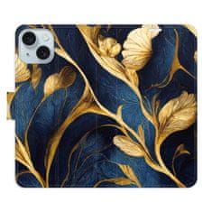 iSaprio Flipové pouzdro - GoldBlue pro Apple iPhone 15 Plus
