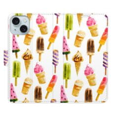 iSaprio Flipové pouzdro - Ice Cream Pattern pro Apple iPhone 15 Plus