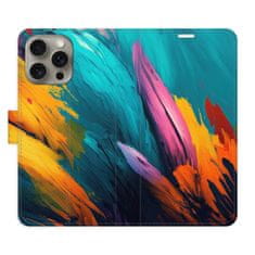 iSaprio Flipové pouzdro - Orange Paint 02 pro Apple iPhone 15 Pro Max