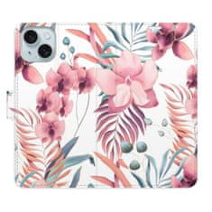 iSaprio Flipové pouzdro - Pink Flowers 02 pro Apple iPhone 15