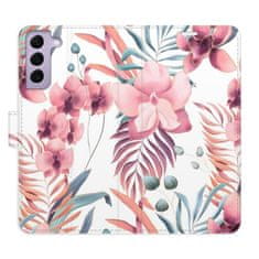 iSaprio Flipové pouzdro - Pink Flowers 02 pro Samsung Galaxy S22 5G