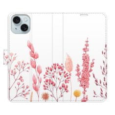 iSaprio Flipové pouzdro - Pink Flowers 03 pro Apple iPhone 15