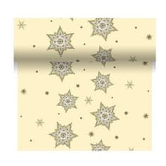 Duni Středový pás Dunicel (0,40x24m) - Glittering stars cream