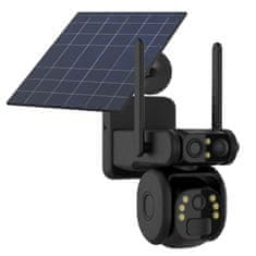 Secutek Otočná venkovní solární kamera na sim kartu Y10-4G-Q11 se dvěma objektivy