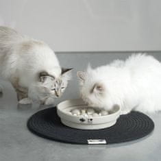 EBI D&D I LOVE HAPPY CATS Sue Keramická miska na pomalé pojídání pro kočky 750ml - 20x20x4, 5cm bílá