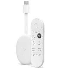 Google MMC Chromecast 4 HD/ TV/ Full HD/ 1920x1080/ USB-C/ HDMI/ Wi-Fi/ Android TV OS/ USB adaptér/ bílý