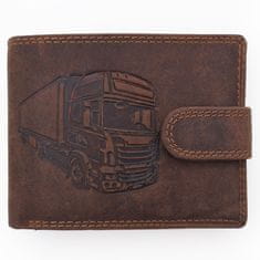 Fansport Kožená peněženka Kamion s přezkou