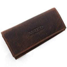 Fansport Dámská kožená peněženka Wild 851 hnědá