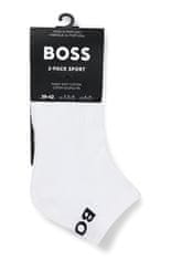 Hugo Boss 2 PACK - pánské ponožky BOSS 50469859-100 (Velikost 39-42)