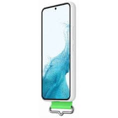 Samsung Kryt na mobil Silicone Cover s poutkem na Galaxy S22 - bílý