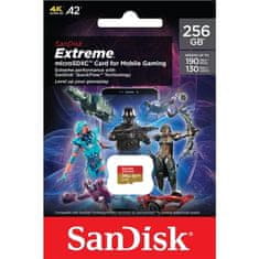 SanDisk Paměťová karta Micro SDXC Mobile Extreme 256GB UHS-I U3 (190R/ 130W)