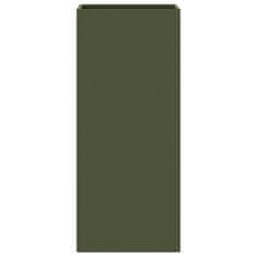 Greatstore Truhlík olivově zelený 32x27,5x75 cm ocel válcovaná za studena