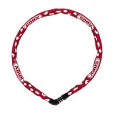 Abus Zámek Steel-O-Chain 4804C/75 - řetězový, na kód, red symbols