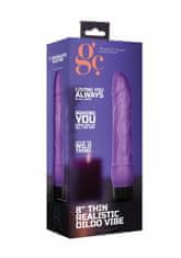 Shots Toys Shots 8 Inch Thin Realistic Dildo Vibe Purple vibrátor