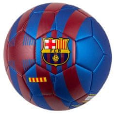 Fotbalový míč FC Barcelona s pruhy vel. 5, červeno-modrý D-422