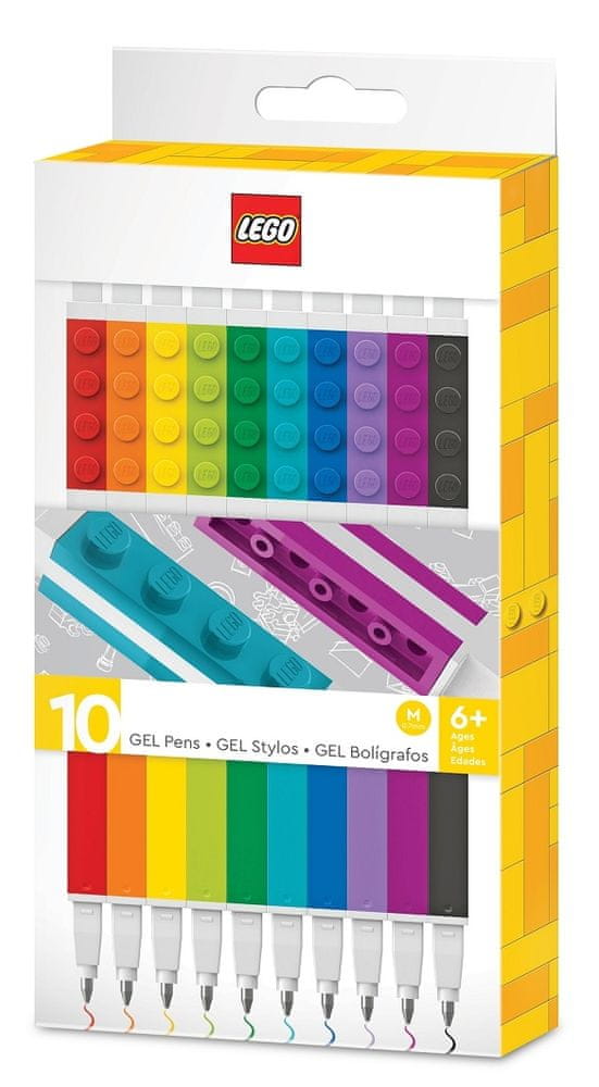 Levně LEGO Gelová Pera, mix barev - 10 ks