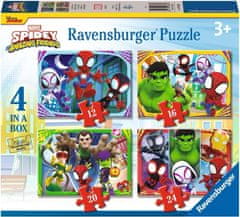 Ravensburger Puzzle Spidey a jeho úžasní přátelé 4v1 (12, 16, 20, 24 dílků)