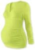 Těhotenské triko/tunika dlouhý rukáv EVA - sv. zelené, vel. L/XL