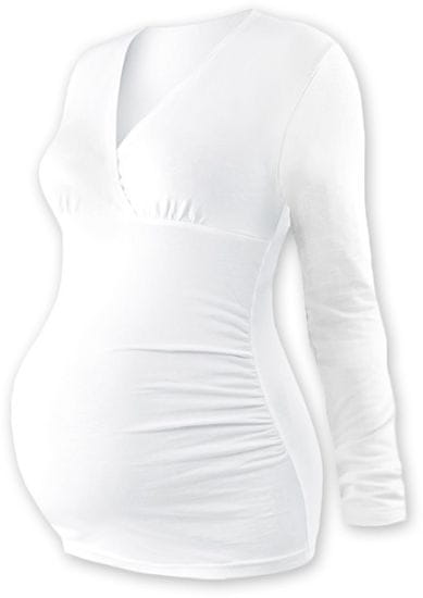 Jožánek Těhotenské triko/tunika dlouhý rukáv EVA - bílé, vel. L/XL