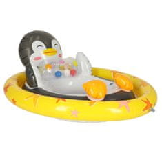 WOWO INTEX 59570 - Nafukovací Plavecký Kruh pro Děti s Tučňákem a Sedátkem, 3-4 Roky, Max 23 kg