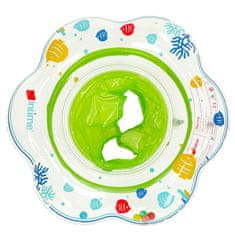 WOWO Nafukovací Plavecký Kruh pro Děti 0-12 Měsíců se Sedátkem, Zelený, Max 20 kg