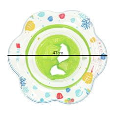 WOWO Nafukovací Plavecký Kruh pro Děti 0-12 Měsíců se Sedátkem, Zelený, Max 20 kg