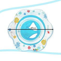 WOWO Modrý Nafukovací Plavecký Kruh pro Děti 0-12 Měsíců s Sedátkem, Max 20 kg