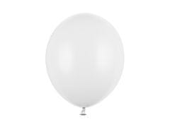 WOWO Balónky Pastelové Čistě Bílé, Silné, 30 cm, Balení 100 Kusů