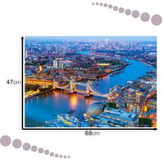 WOWO Puzzle CASTORLAND 1000 dílků - Letecký pohled na Londýn, rozměry 68x47cm