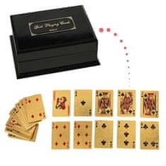 WOWO Exkluzivní Pokerové Hrací Karty ze Zlatého Plastu v Ozdobné Krabičce
