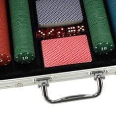 WOWO Profesionální Pokerová Sada v Kufru 500 Žetonů a 2 Balíčky Karet