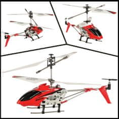 WOWO RC Vrtulník SYMA S107H s Dálkovým Ovládáním, 2,4GHz, RTF, Červený