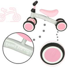 WOWO Růžové Čtyřkolové Běžecké Kolo Trike Fix Tiny pro Děti