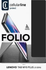 CellularLine Pouzdro se stojánkem Folio pro Lenovo Tab M10 Plus (3 Gen), černé