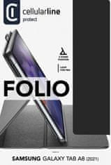 CellularLine Pouzdro se stojánkem FOLIO pro Samsung Galaxy Tab A8 (2022), černé