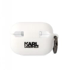 Karl Lagerfeld  3D Logo NFT Karl Head Silikonové Pouzdro pro Airpods Pro 2 White
