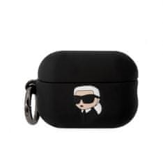Karl Lagerfeld  3D Logo NFT Karl Head Silikonové Pouzdro pro Airpods Pro 2 Black