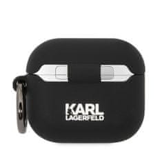 Karl Lagerfeld  3D Logo NFT Choupette Head Silikonové Pouzdro pro Airpods 3 Black