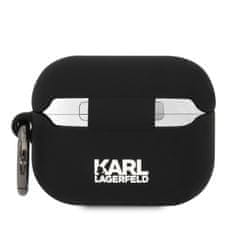 Karl Lagerfeld  3D Logo NFT Karl and Choupette Silikonové Pouzdro pro AirPods Pro Black
