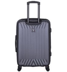 Cestovní kufr TUCCI T-0115/3-L ABS - charcoal - II. jakost