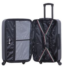 Cestovní kufr TUCCI T-0115/3-L ABS - charcoal - II. jakost