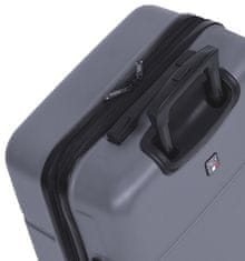 Cestovní kufr TUCCI T-0117/3-M ABS - charcoal - II. jakost