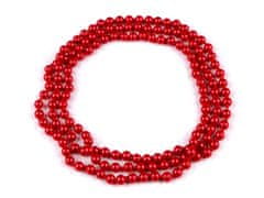 Kraftika 1ks červená perlový náhrdelník dlouhý, retro