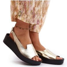 Dámské kožené sandály s tlustou podrážkou velikost 41