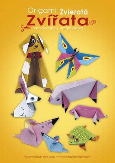 Baloušek Origami A4 omalovánky s vystřihovánkami Zvířátka