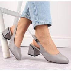 Vinceza Elegantní kožené sandály na podpatku velikost 39
