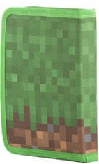 CurePink Školní pouzdro Minecraft: Creeper (15 x 19 x 3 cm)