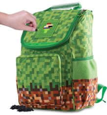 CurePink Školní batoh Minecraft: Minecraft Camo (objem 21 litrů|28 x 37 x 20 cm)